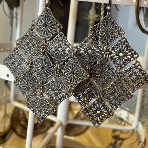 Metallic Filigree Earrings